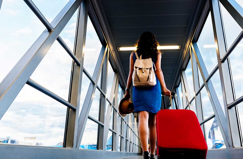 Before boarding on the flight