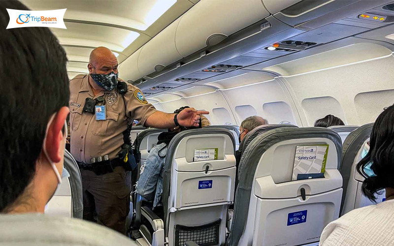 You can be arrested on board a plane