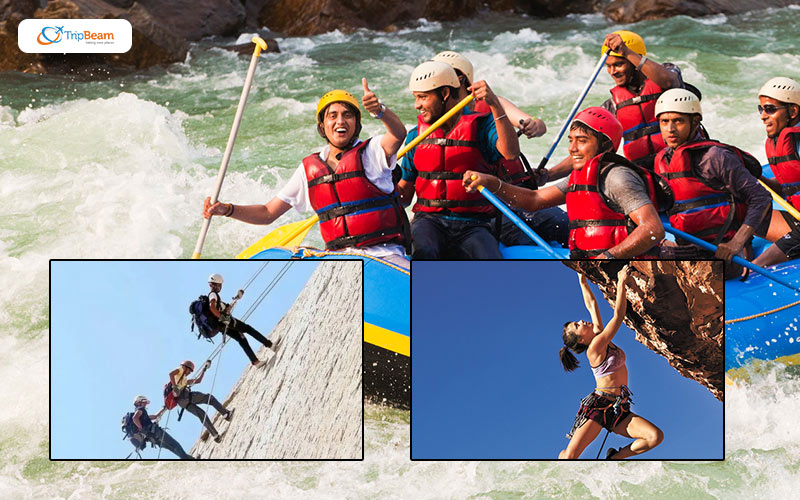 Participate in adventure sports River rafting rappelling rock climbing